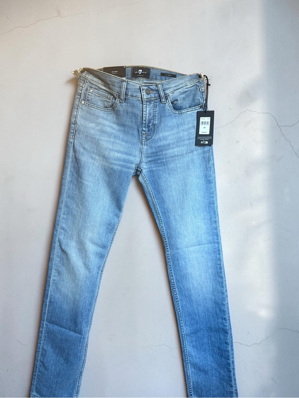 NWT 7 For All Mankind "Slimmy" Slim Straight Airweft Jeans - Size 29x32